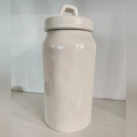 Rae dunn flour typewriter canister ceramic with lid - Picture 2 of 7